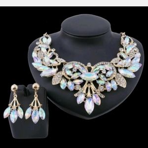 18k gold plated Crystal and Rhinestone Set